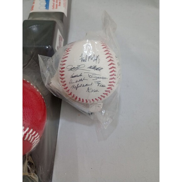 Chevron Team Stars Set Atlanta Braves Avery Mcgriff Blauser Autographed Ball - Picture 8 of 9